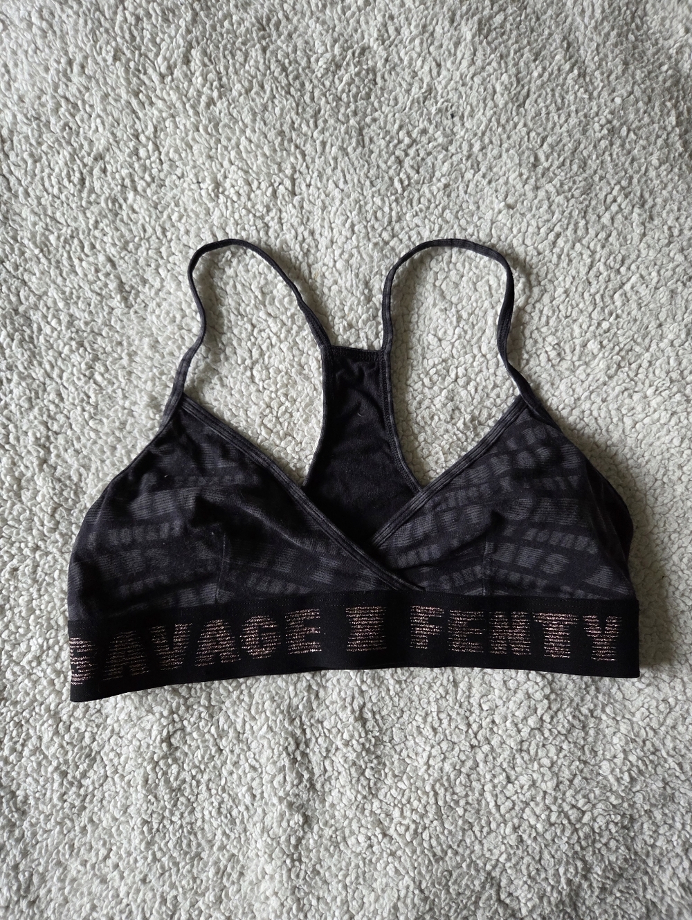 Savage X Fenty Black and Grey Bralette